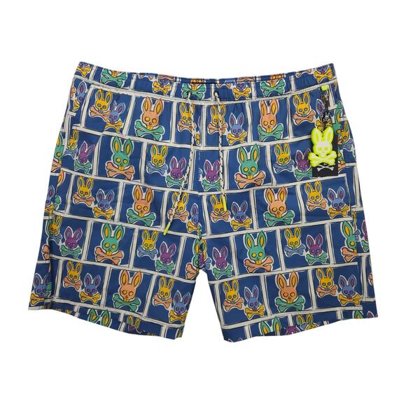 Psycho Bunny Swim Trunks Men's Size 3xl Mesh Lined Board Shorts Swimming - Picture 1 of 12